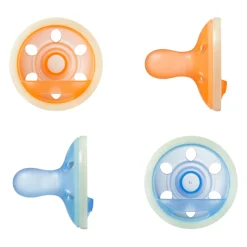 Lot de 4 sucettes silicone bébé 6-18 mois phosphorescentes
