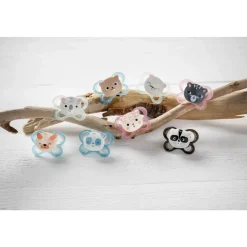 Lot de 2 sucettes soft touch 6-18 m