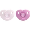 Lot de 2 sucettes soothie 0-6 mois rose