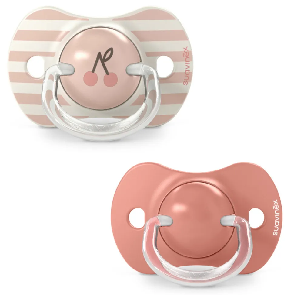 Lot de 2 sucettes symétriques sx pro birdies 18 mois et + rose