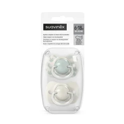 Lot de 2 sucettes symétriques sx pro birdies 6-18 mois vert
