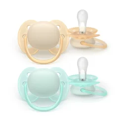 Lot de 2 sucettes ultra soft 0-6 mois scf091/40