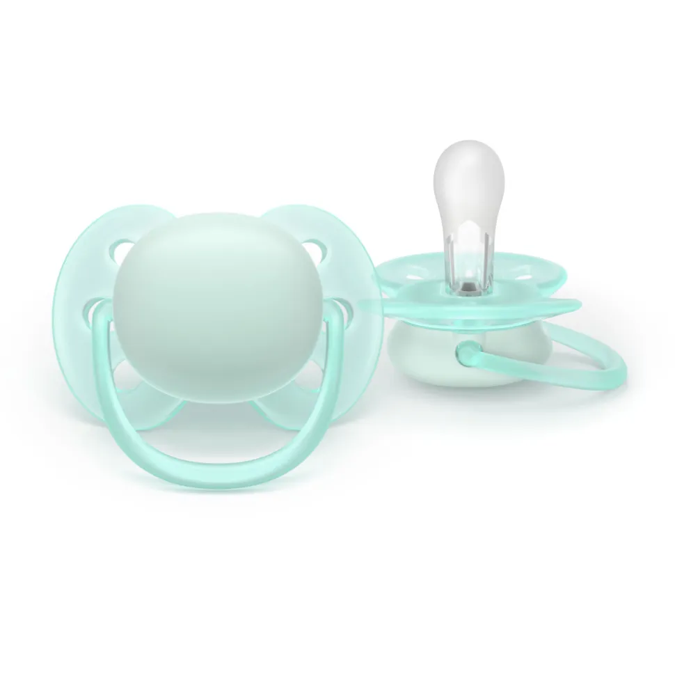 Lot de 2 sucettes ultra soft 0-6 mois scf091/40
