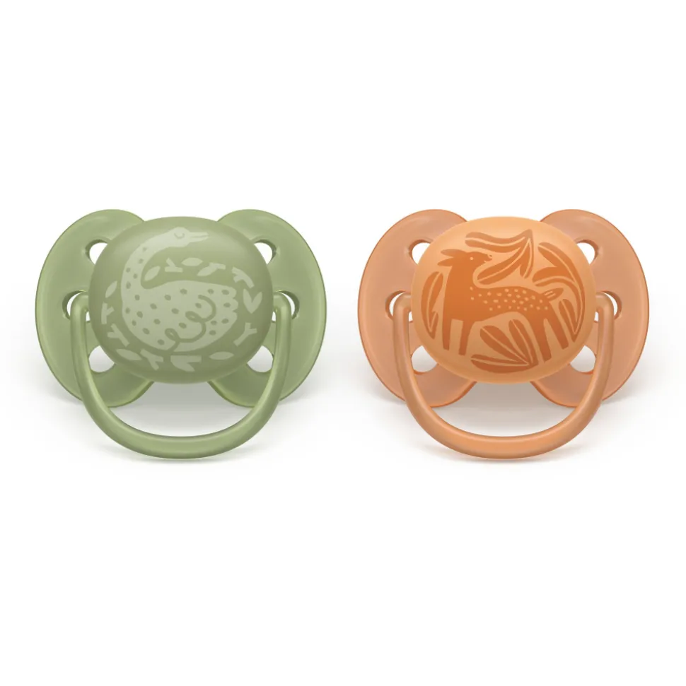 Lot de 2 sucettes ultra soft 18 mois et plus scf093/06
