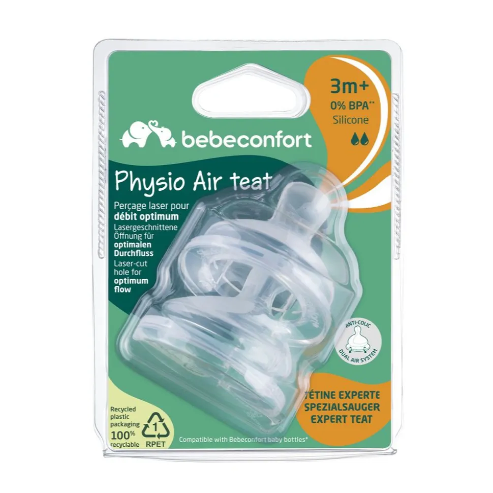 Lot de 2 tetines physio air silicone 3-6 mois