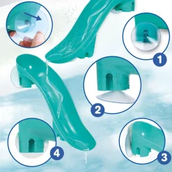Lot de 2 toboggans de bain avec balles flottantes sonores