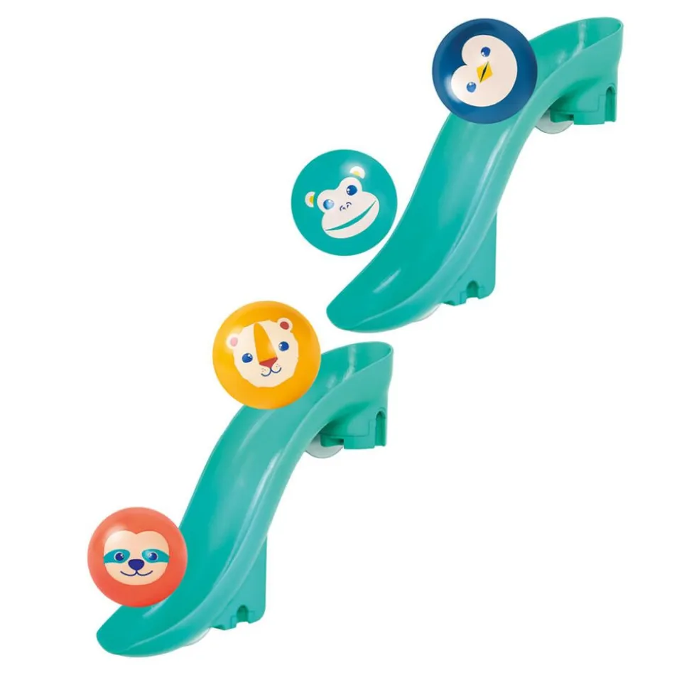 Lot de 2 toboggans de bain avec balles flottantes sonores