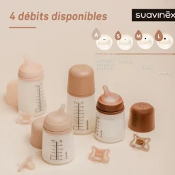 Lot de 2 tétines anti-colique pour biberon zerø.zerø débit moyen deep