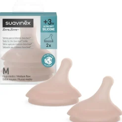 Lot de 2 tétines anti-colique pour biberon zerø.zerø débit moyen deep
