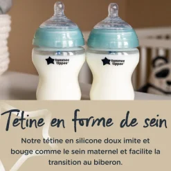 Lot de 2 tétines anti-coliques avancé débit moyen 3 mois et +