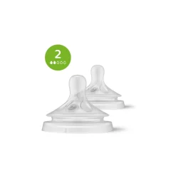 Lot de 2 tétines natural response débit 2 lent