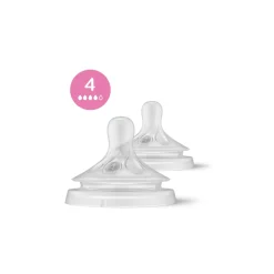 Lot de 2 tétines natural response 3 mois+ débit moyen
