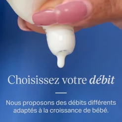 Lot de 2 tétines pour biberon natural start clear débit extra-lent naissance