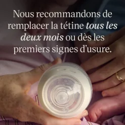 Lot de 2 tétines pour biberon natural start clear débit extra-lent naissance