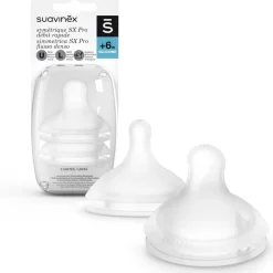 Lot de 2 tétines silicone symétriques sx pro débit rapide
