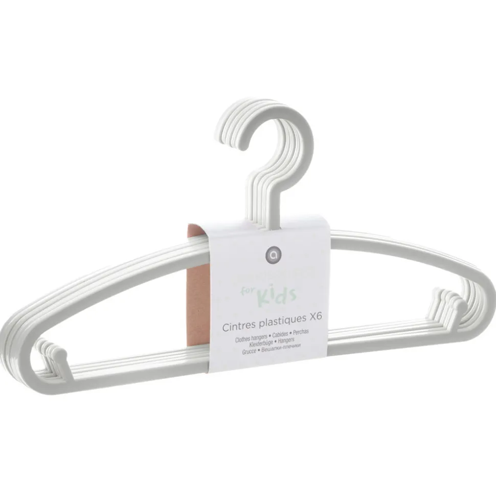 Lots de 6 cintres enfant blanc