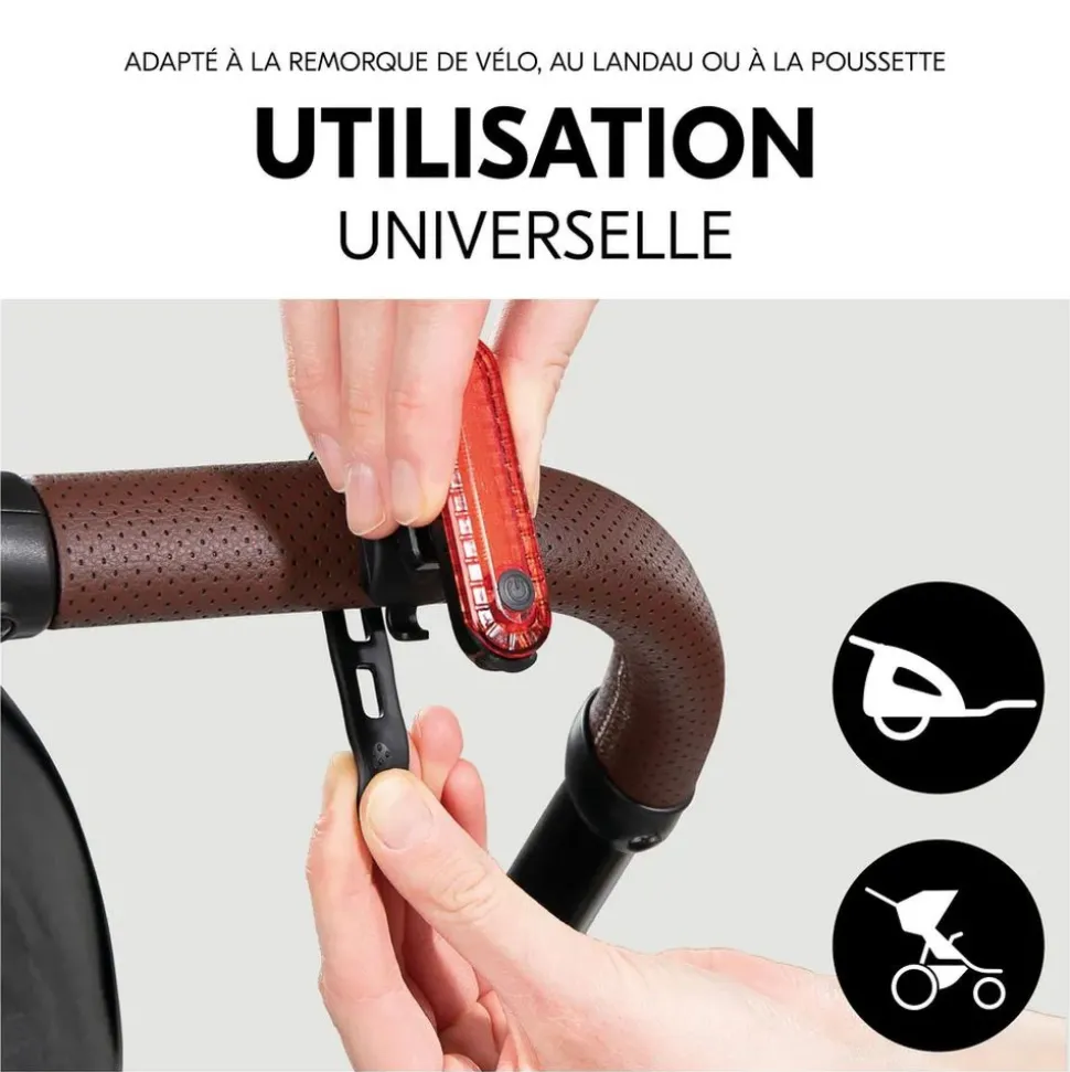 Lumière arrière universelle pour poussette