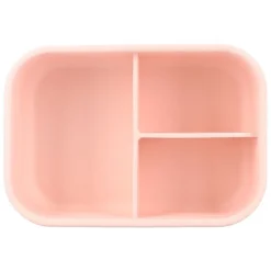 Lunch box 3 compartiments en silicone coeurs