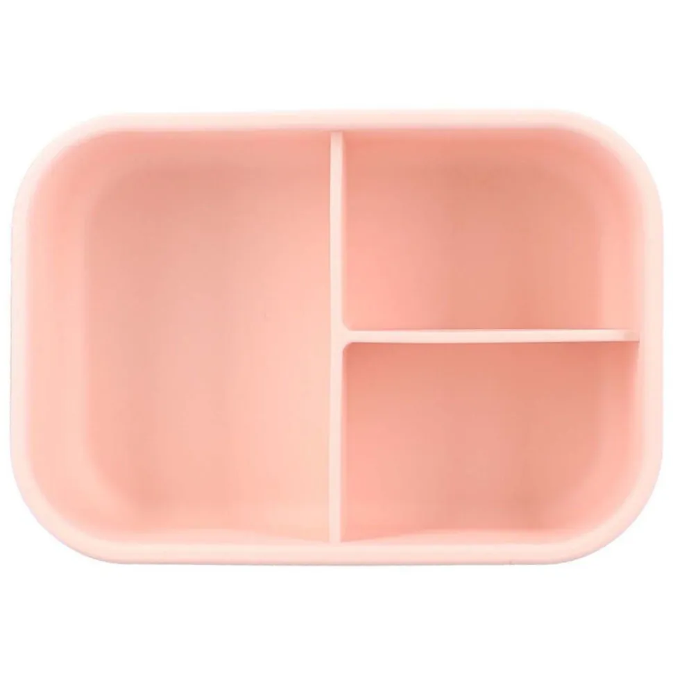 Lunch box 3 compartiments en silicone coeurs
