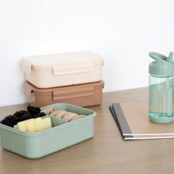 Lunch box en plastique recyclé vert