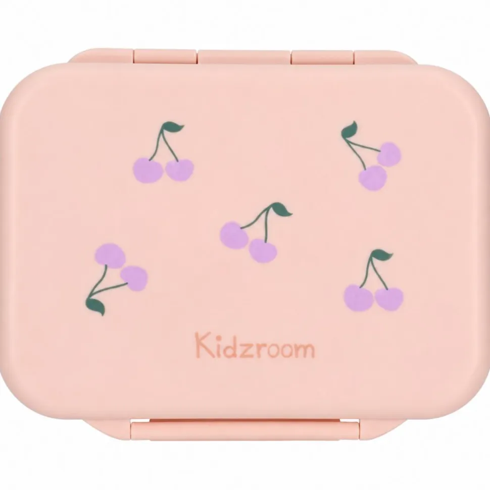 Lunch box inox 2 compartiments cerises rose