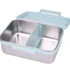 Lunch box inox 2 compartiments véhicules bleu