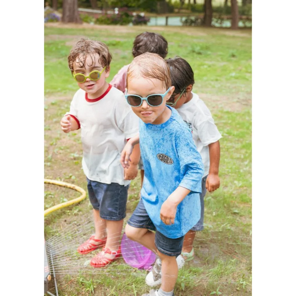 Lunettes de soleil 2-4 ans fleur vert olive