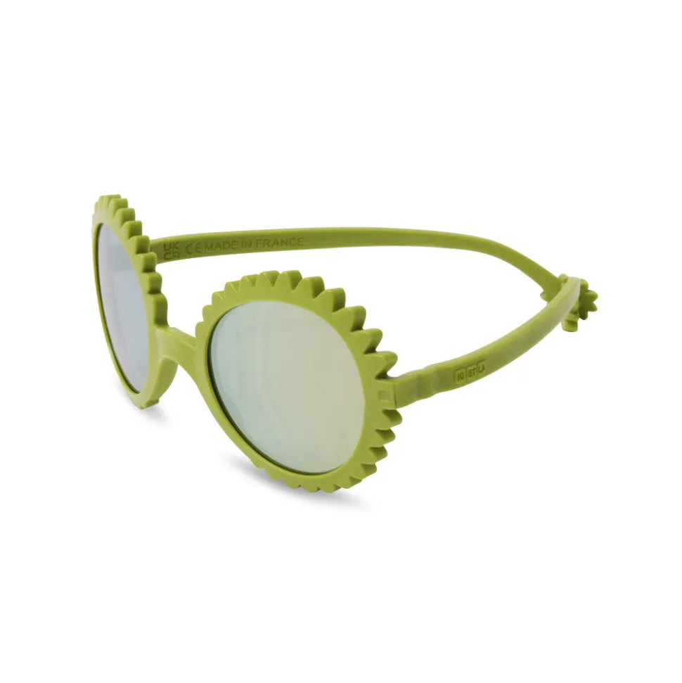Lunettes de soleil 2-4 ans fleur vert olive