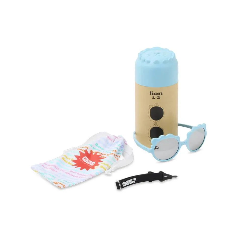 Lunettes de soleil enfant 2-4 ans ourson bleu clair