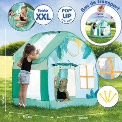 Maison tente de jeu cottage xxl d'extérieur pour enfant
