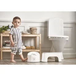 Marche pied enfant blanc et gris