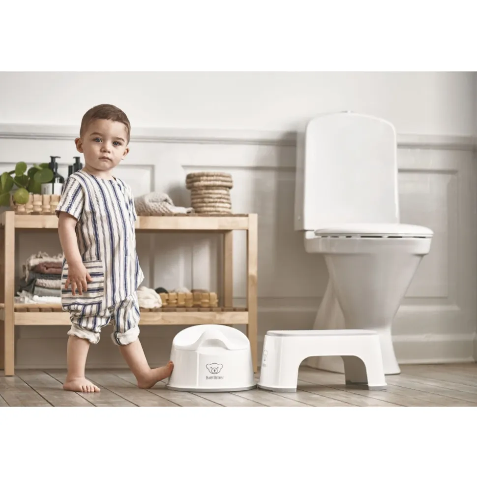 Marche pied enfant blanc et gris