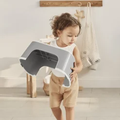 Marche pied enfant gris et blanc