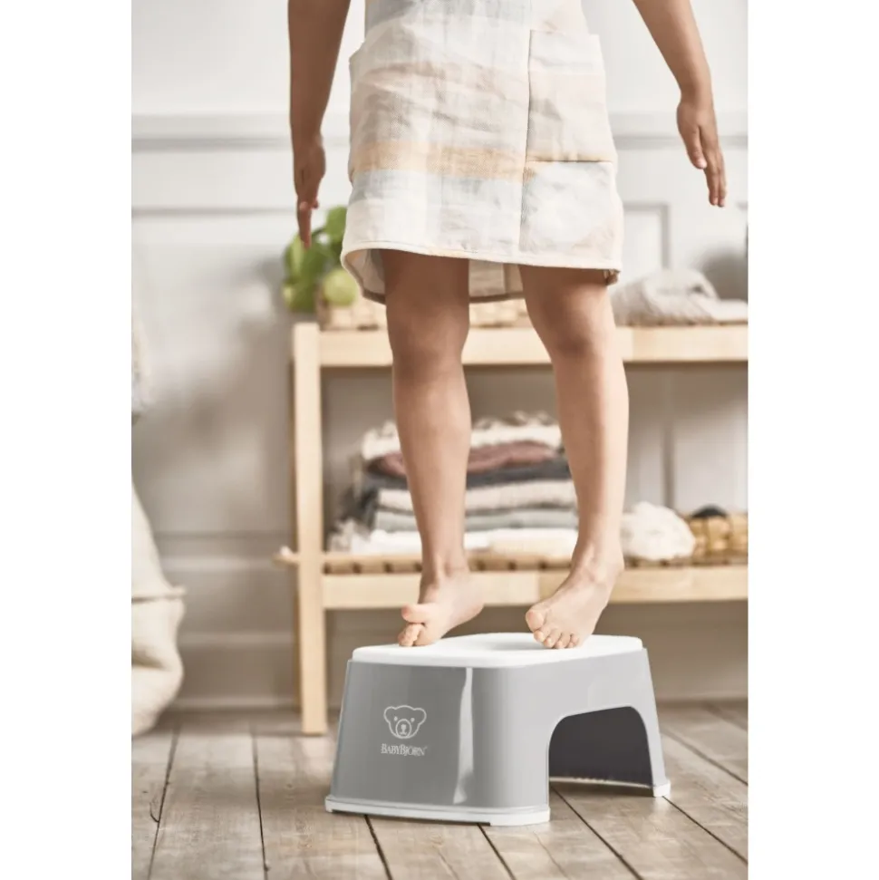 Marche pied enfant gris et blanc