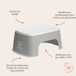Marche pied enfant gris et blanc