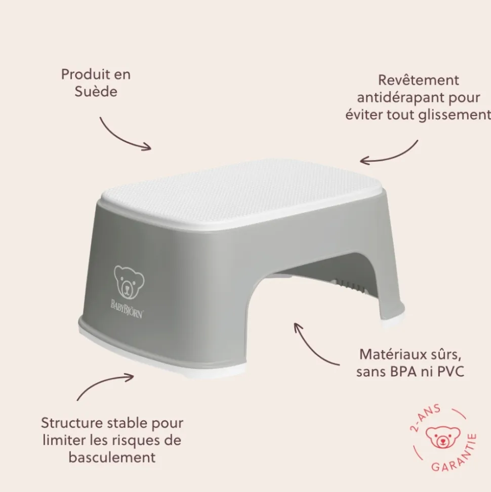 Marche pied enfant gris et blanc