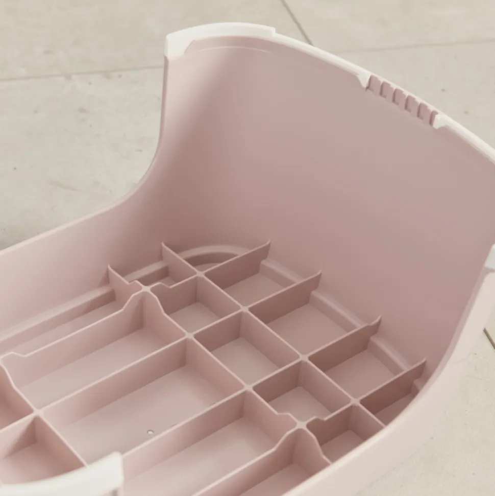 Marche pied enfant rose pastel et blanc