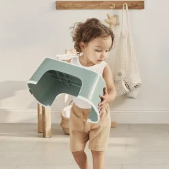 Marche pied enfant vert profond et blanc