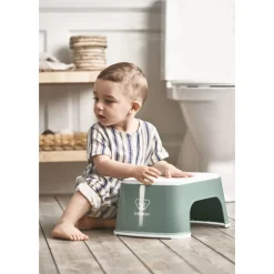 Marche pied enfant vert profond et blanc