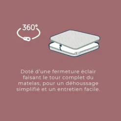 Matelas bébé confort max déhoussable 70 x 140 cm