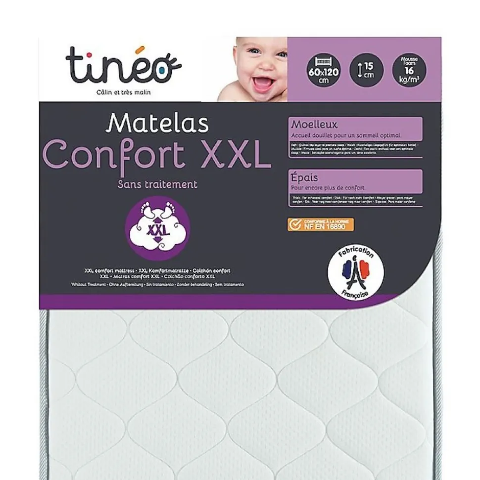 Matelas bébé confort épaisseur xxl 60x120cm