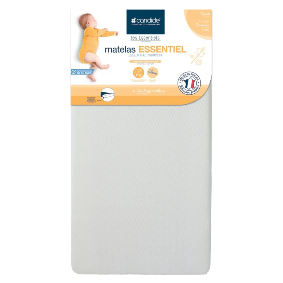 Matelas bébé essentiel déhoussable 70 x 140 cm