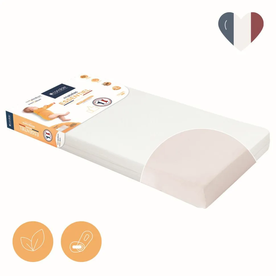 Matelas bébé essentiel déhoussable 60 x 120 cm