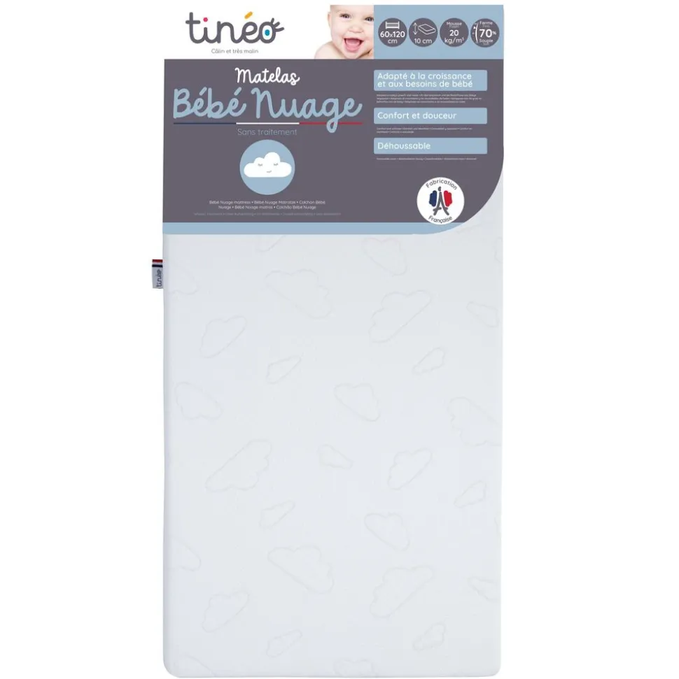 Matelas bébé nuage 60 x 120 cm