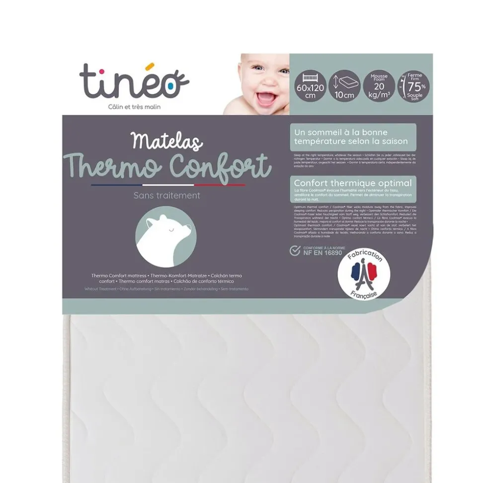 Matelas bébé thermo confort 60x120 cm