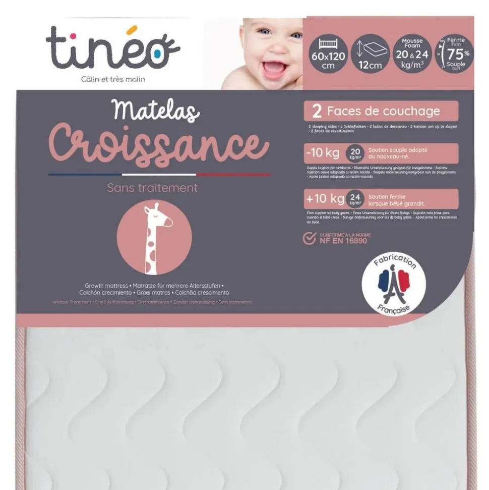 Matelas croissance 60 x 120 cm