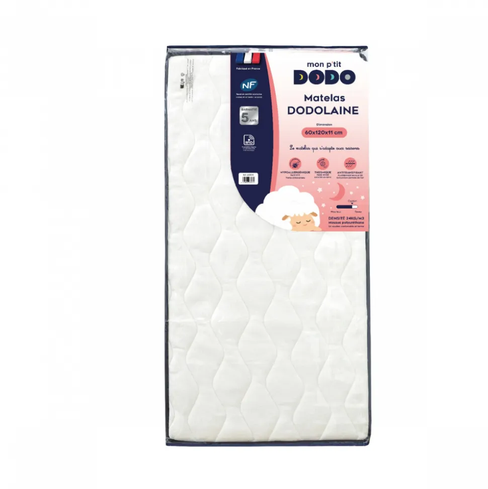 Matelas dodotendre (face été/face hiver) 70x140 cm