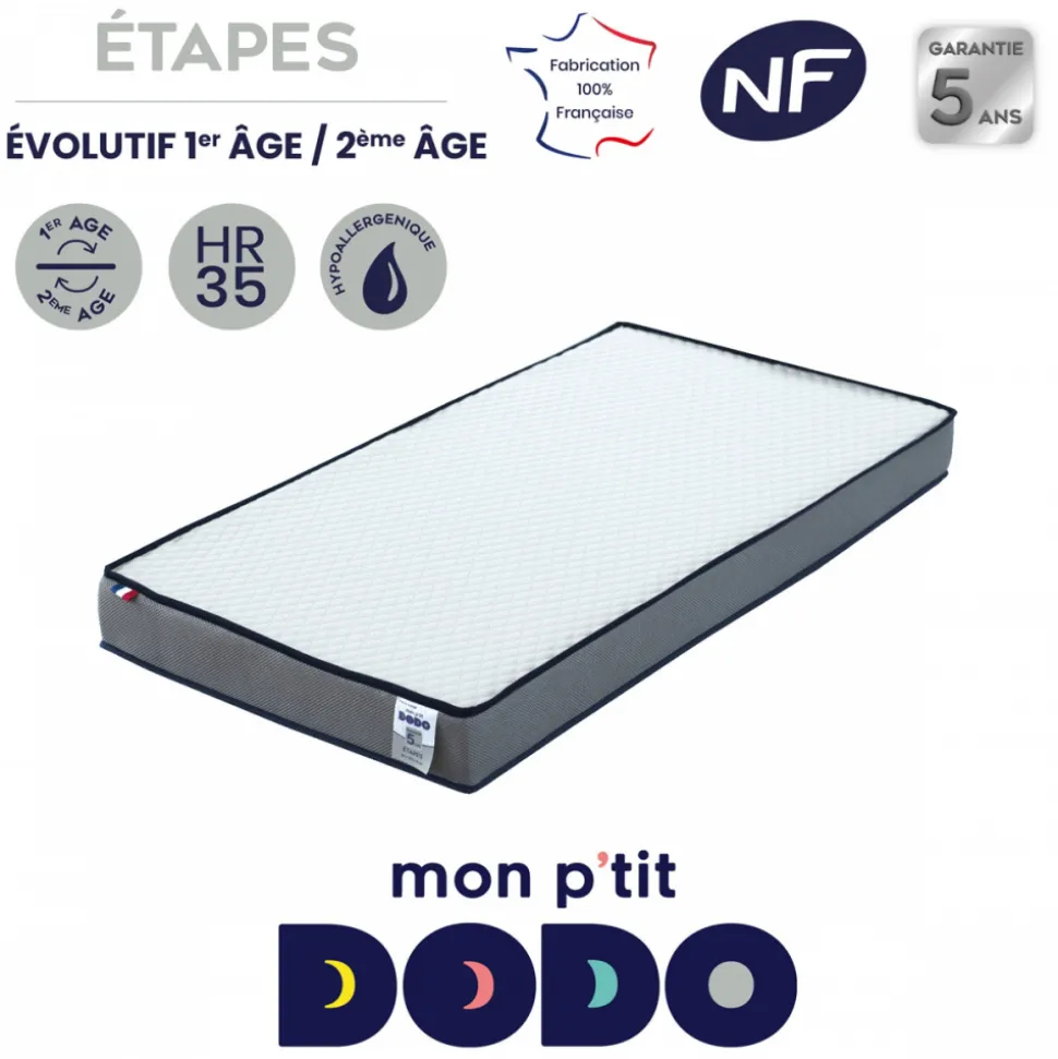 Matelas etapes evolutif stature 70x140 cm