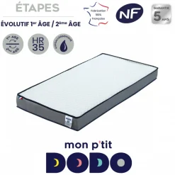 Matelas etapes evolutif stature 60x120 cm