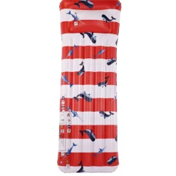 Matelas gonflable rayures rouges